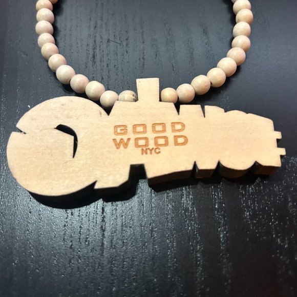 GoodWood NYC #Swag Necklace Wooden Pendant Wooden Beaded - Picture 4 of 4